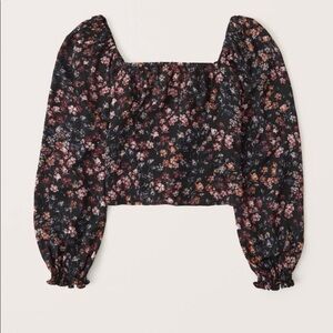 Abercrombie & Fitch square neck floral top size Medium